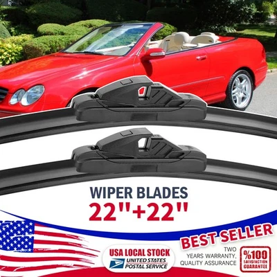 FOR Mercedes-Benz C320 2004-2005 Windshield Wiper Blade Pair Set of 22"+22" - Image 1 of 4