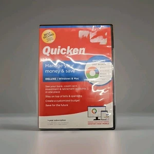 Quicken Deluxe 2019 Manage Your Money & Save for Windows & MAC - Picture 1 of 2