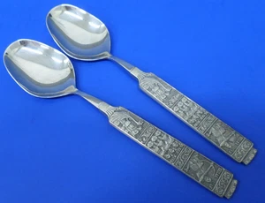 2 - Hardanger KONGETINN Zinngriff Norwegen Wikinger Besteck 6 3/8" TEELÖFFEL - Bild 1 von 8