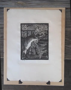 Manet Le Chat et Fleurs Cat Etching Restrike COA Ferdinand Roten Signed inPlate - Picture 1 of 11