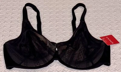 Sujetador con aros minimizador negro encaje SPANX Illusion 34D 40D 42D 34DD 36 42DDD 34G Foto 1 de 4