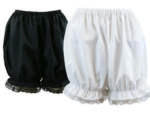 Victorian / Edwardian Bloomers With Lace Trim Fancy Dress Steampunk Pantaloons - Picture 1 of 17