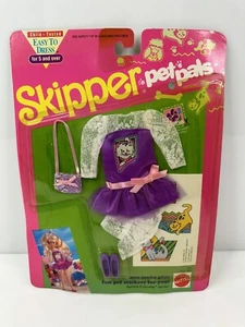 Vintage 1991 Barbie 2955 Pet Pals Skipper Clothing Set Purple - Picture 1 of 3