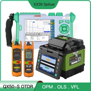 Fiber Optic Fusion Splicer EX39 w/8s Splicing+QX50 SM OTDR 32/30dB+OPM+30mw VFL - Picture 1 of 8