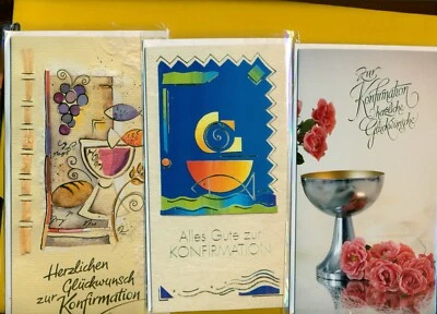 KONFIRMATIONKARTEN, 20 Doppelkarten mit Umschlag  versch. Grössen,  4,99 € - Bild 1 von 3