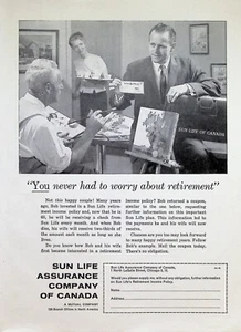 VINTAGE 1960s Print Ad ~ Sun Life Assurance Company of Canada ~ You never had to - Picture 1 of 1