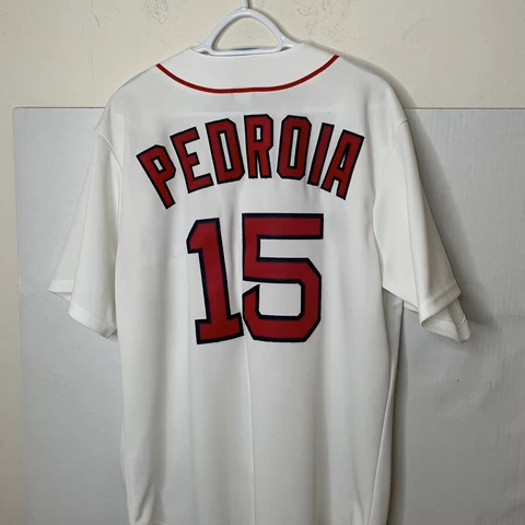 D. Pedroia Boston Red Sox Jersey Sz L MLb apparel  team No 15  white/Red Cover