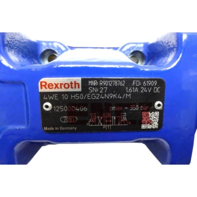 4WE 10 H50/EG24N9K4/M Bosch Rexroth NG10 Valve 4WE10H50/EG24N9K4/M R901278762 - Image 1 of 3