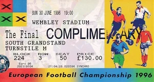 ENTRADA: FINAL EURO 96 República Checa v Alemania 1996 - EXCELENTE - Imagen 1 de 1