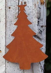 Edelrost Tanne zum Hängen klein H20x14cm Weihnachten Deko Garten Fensterschmuck - Bild 1 von 2