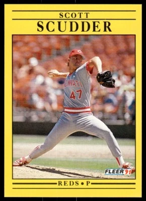 1991 Fleer Baseball Card Scott Scudder Cincinnati Reds #81 - Image 1 of 2