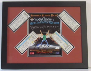 Autographed Kenny Chesney Signed Poets and Pirates Tour Display FRAMED JSA COA - Picture 1 of 2