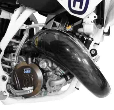 P3 Carbon Fiber FMF Fatty Pipe Guard for KTM 125 XC 22 - Image 1 of 4