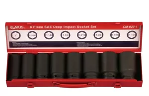 Genius Tools 8 Piece 3/4" Dr. SAE Deep Impact Socket Set (CR-Mo) - (Old Part ... - Picture 1 of 1