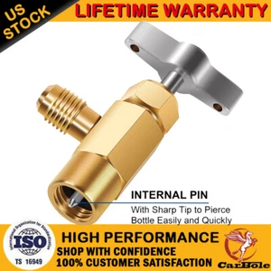 Self-Sealing A/C AC Can Tap Refrigerant Adapter Dispensing Valve 1/4 Freon Hose - Bild 1 von 15