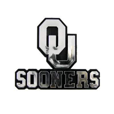 New NCAA Oklahoma Sooners Car Truck Plastic Chrome 3-D Sticker Decal Emblem - Image 1 of 3