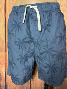 BNWT Boys Sz 7 Smart Vint Blue Palm Tree Print Anko Elastic Waist Board Short - Picture 1 of 1
