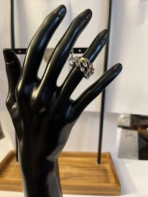 Bijuterias.  Faux pulseiras de aniversário de ouro rosa, branco e amarelo com CZS. Tamanho 7 - Imagem 1 de 2