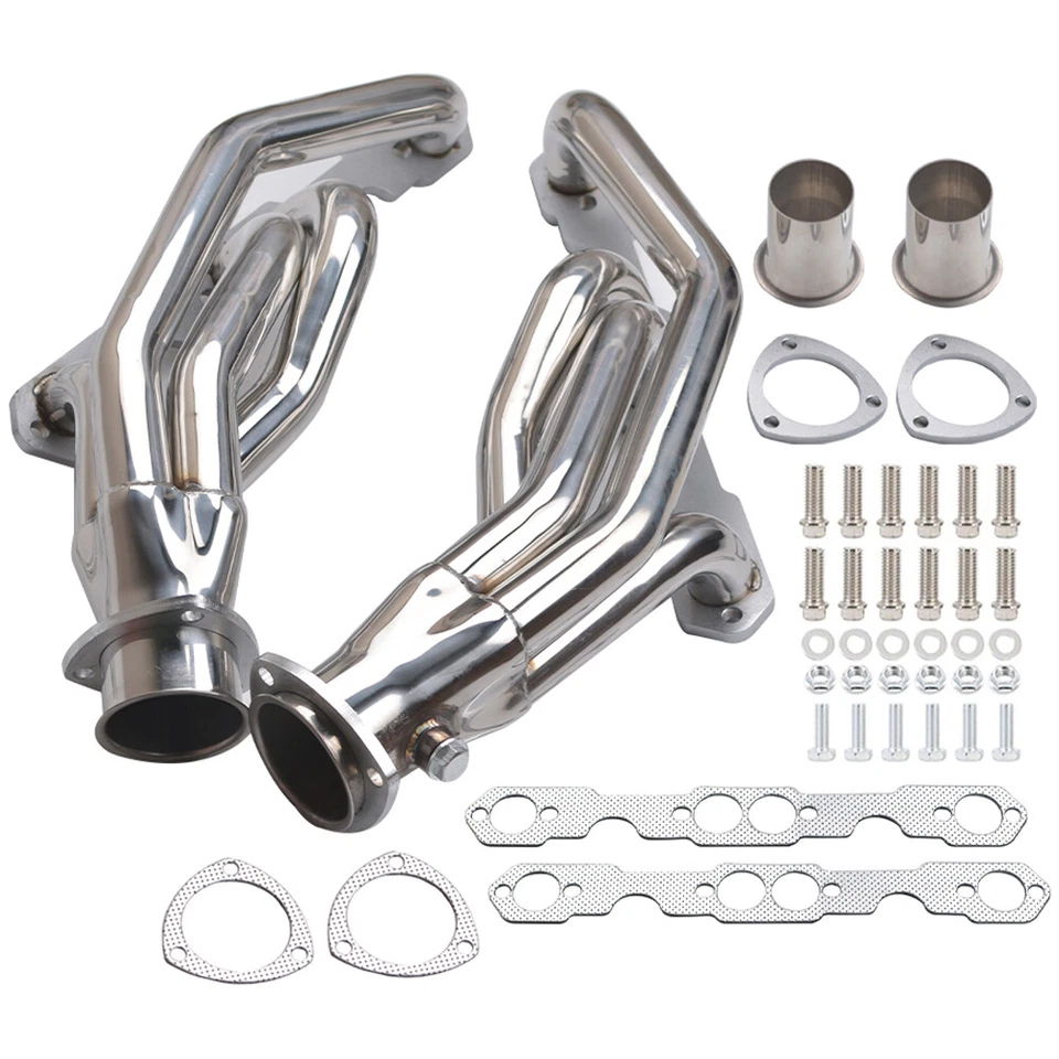 For 88-97 Chevy GMC TRUCK 1500 2500 3500 5.0L 5.7L Steel Headers Ceramic Coated - Image 1 of 4