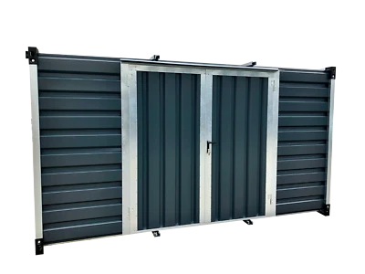 TÜV Grenicon Blechcontainer,Container,Doppelflügeltür Seitlich,Anthrazit RAL7016 - Bild 1 von 4