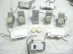 Set of 10 Electrical Dimmers Switches Knob Slide Dimmers LUTRON - UNTESTED - Bild 1 von 6