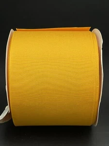 3" x 20yd Yellow Gold Schiff Grosgrain Ribbon Roll NEW - Picture 1 of 3