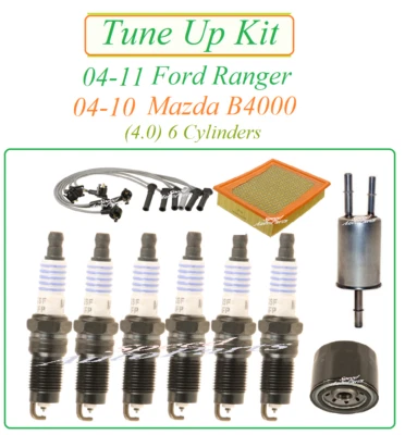 Ajuste para 04-11 Ford Ranger Mazda B4000 4.0 v6 bujía juego de cables aire combustible aceite  Foto 1 de 4