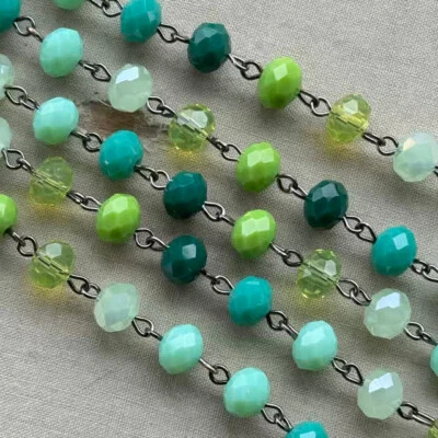 Rosario con cuentas de cristal Frog Went a Courtin' cadena Eyepin de 8 mm 2 pies por paquete Foto 1 de 2