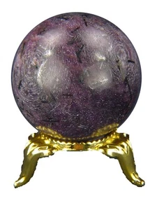 Butw Naturel Guérison Rubis Lapidaire Cristal Sphère 36mm Diamètre Avec Support - Imagen 1 de 3