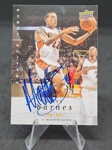 MATT BARNES 2008-09 UD 1ST EDITION #57 SIGNED IN PERSON AUTOGRAPH BLUE SHARPIE