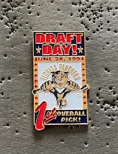 ¡Día del Draft de los Florida Panthers! 28 de junio de 1994 ¡Primera selección general! Pin de hockey de la NHL - Imagen 1 de 2
