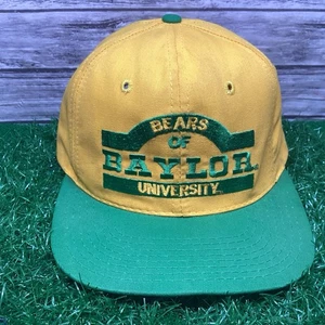 Gorra de Colección Baylor Bears Snapback Amarillo Verde Bordada NCAA Fútbol Años 90 - Imagen 1 de 6