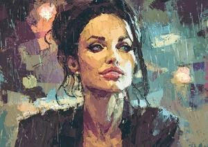 2025 Angelina Jolie 1/1 ART SKETCH CARD ARTIST SIGNED - ONE OF A KIND - Picture 1 of 2