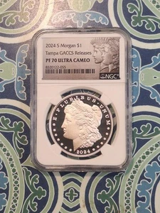 2024 S MORGAN DOLLAR NGC PF 70 ULTRA CAMEO TAMPA GACCS RELEASES - Picture 1 of 1