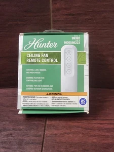 Hunter Universal 3 Geschwindigkeiten Deckenventilator Fernbedienung 99392 weiß - Bild 1 von 6