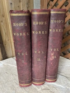 Scarce antiquarian books - HOOD’s WORKS. 3 Volumes. - Picture 1 of 12