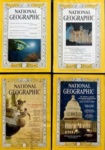 NATIONAL GEOGRAPHIC MAGAZINE 1960’S MIXED SET OF 4 - Picture 1 of 5