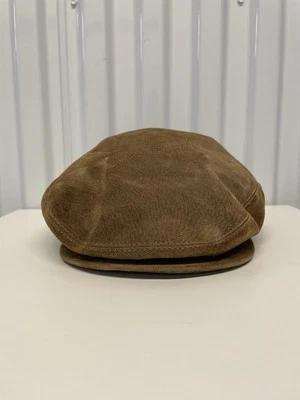 Vintage años 80 L.L. Sombrero de Noviero Bean Quality De Luxe Gamuza Tostada Cabbie Hecho en EE. UU. Foto 1 de 4