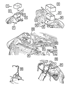 Genuine Mopar Battery Positive Wiring Right 56000977AD - Picture 1 of 3