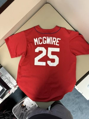 Mark McGwire Embroidered Mejestic St. Louis Jersey Size Large-Vintage - Image 1 of 2