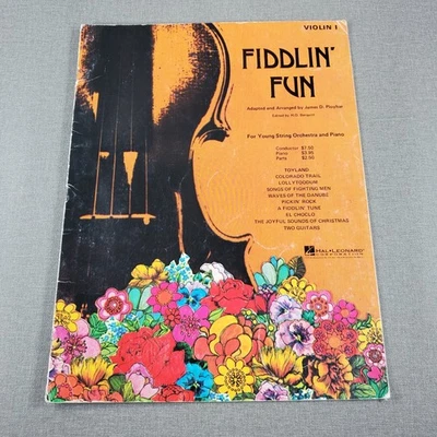 Fiddlin' Fun Sheet Music 1973 String Orchestra Piano James D. Ployhar  Violin 1 - Image 1 of 4