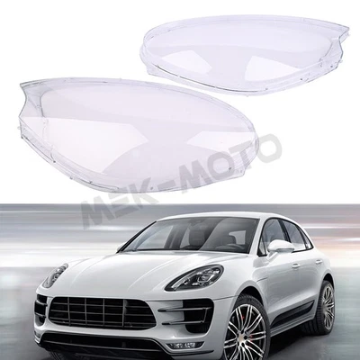 Un par de cubiertas transparentes para faros delanteros lado derecho izquierdo para Porsche Macan 2014-2018 Foto 1 de 4