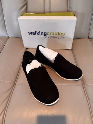 Zapatos planos mocasines negros Delta Walking Cradles para mujer talla 6W nuevos en caja Foto 1 de 4