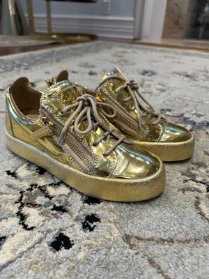 Giuseppe Zanotti Women’s Sneakers Size 36 Liquid Gold - Image 1 of 4