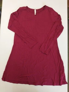 LYSS LOO Dress Womens Large Red SHIFT AND SHOUT LONG SLEEVE TUNIC - Picture 1 of 6