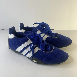Scarpe da corsa vintage Adidas Team Racer blu scamosciate da uomo taglia 5 - Foto 1 di 16