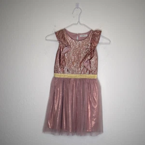 Nannette Kids Tullr Dress 6X Metallic Party Fairy Tutu Ballerina Princess Pink - Picture 1 of 19