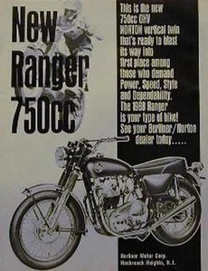 NORTON RANGER 750 Original Motorcycle Ad 1968 - Picture 1 of 1
