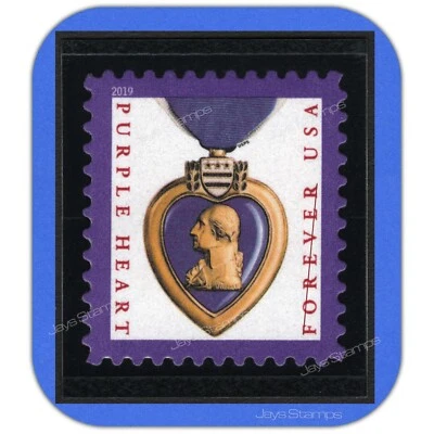 Álbum de estampillas simple Purple Heart Medal 2019 -como nuevo-genuino- listo gato #5419 Foto 1 de 2