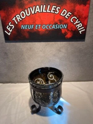 Partylite porte bougies verre mosaïque amaretto tourbillonnant ouragan - Photo 1/3